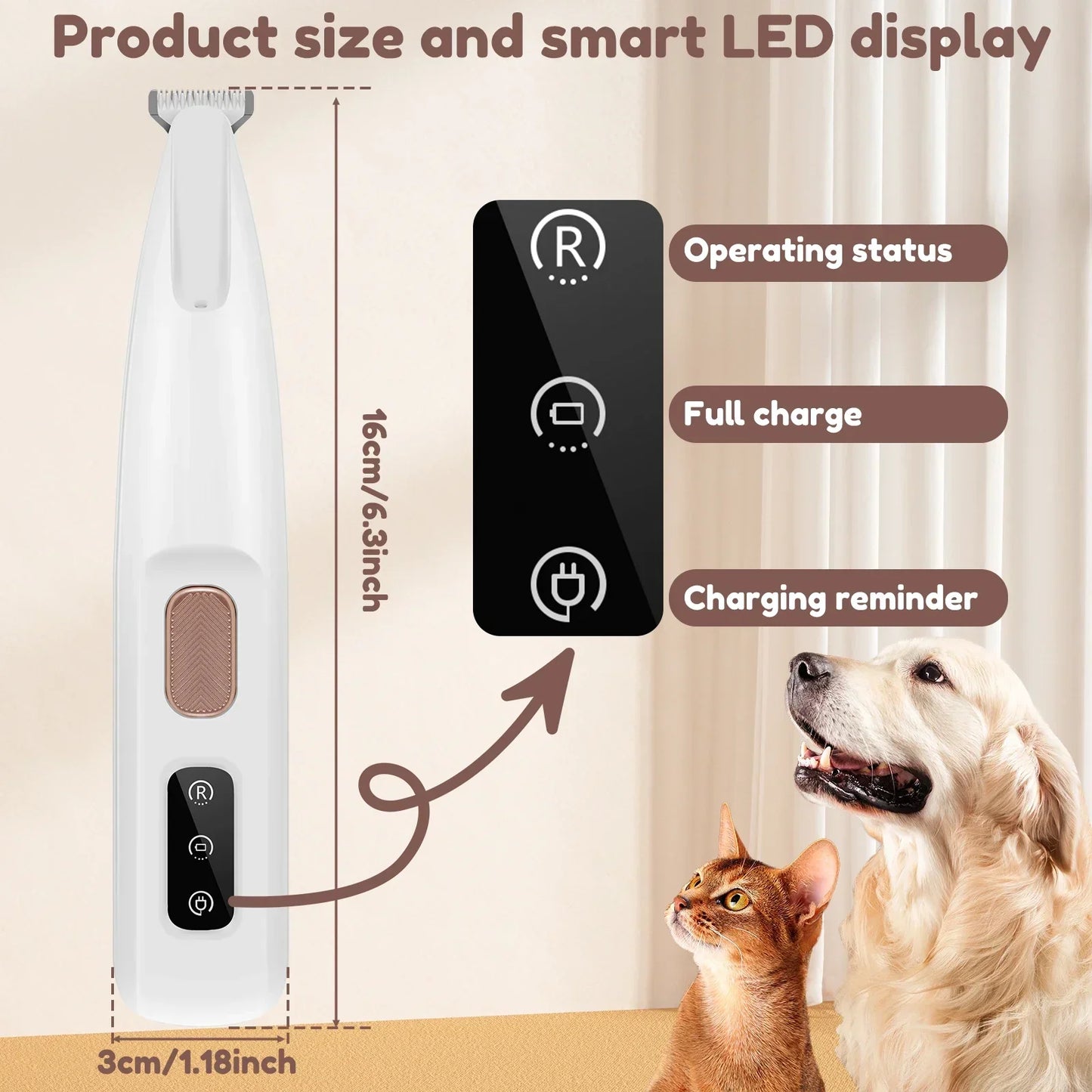 Paw Trimmer with LED Display 18mm